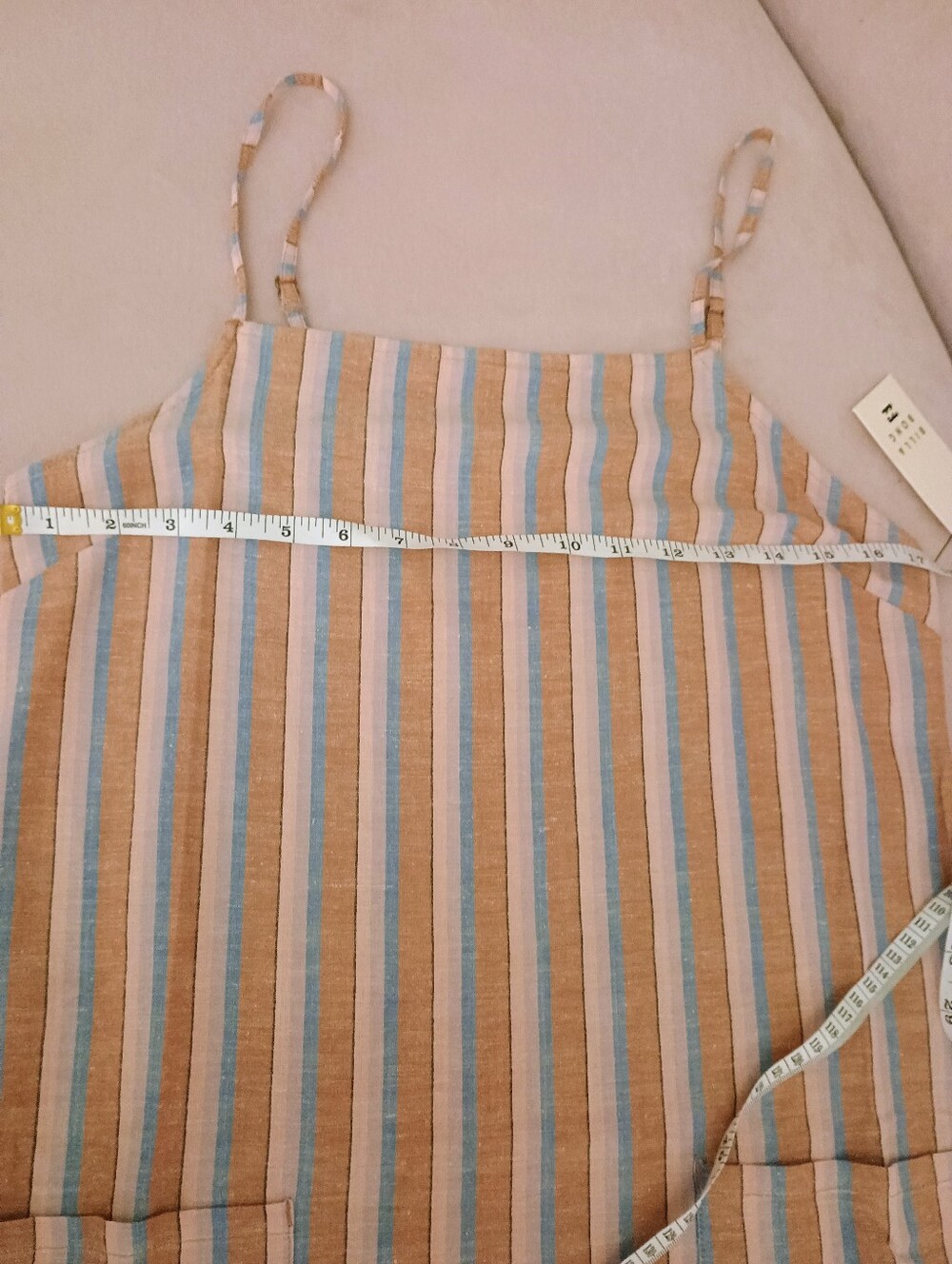 Billabong Striped Sleeveless Shift Dress With Pockets! Beach Casual Coastal NWT - Picture 7 of 9